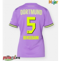 Camiseta Borussia Dortmund Ramy Bensebaini #5 Tercera Equipación para mujer 2026-27 manga corta